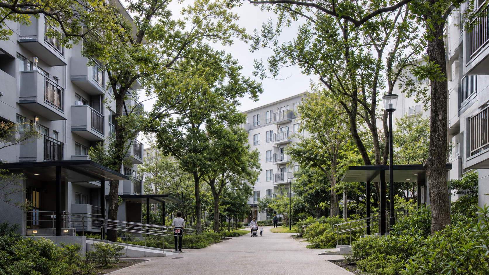 居住を継続しながら段階的に再生した緑ヶ丘住宅